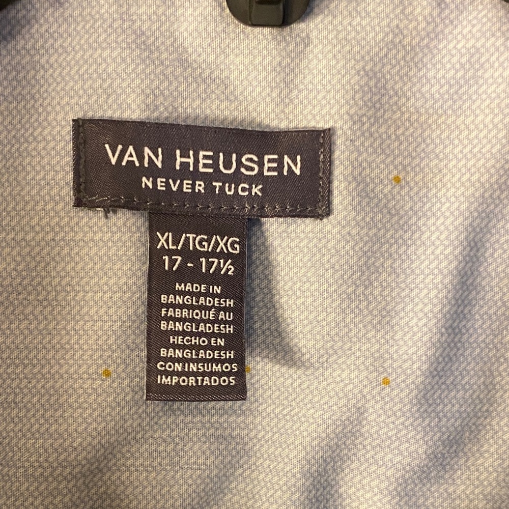 Van Heusen Blue and Green Plaid Casual Shirt - Picture 2 of 4